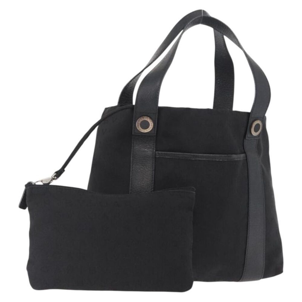 Bvlgari Logomania Canvas Black Canvas Tote Bag Bag